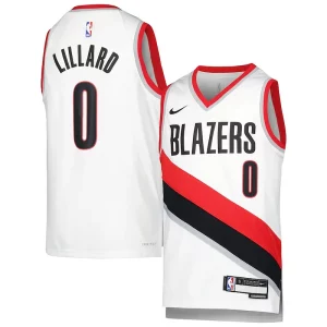 Damian Tendance Lillard Portland Trail Blazers Nike Youth Swingman Jersey Association Edition White