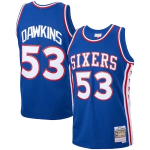 Darryl Dawkins Philadelphia 76ers 1976/77 Hardwood Classics Swingman Jersey Royal Confortable