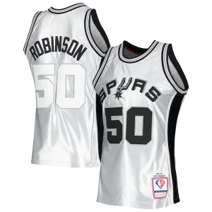 David Robinson San Antonio Spurs 1998/99 Hardwood Classics 75th Anniversary Swingman Splendide Jersey Platinum