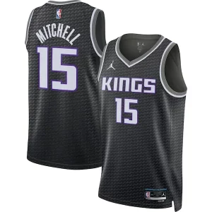 Davion Mitchell Sacramento Kings Jordan Brand Unisex Swingman Jersey Statement Edition Black Gracieux