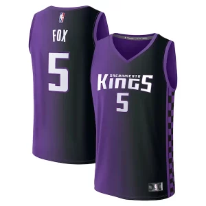 De'Aaron Fox Sacramento Kings Fast Break Prime Replica Player Jersey Statement Edition Purple
