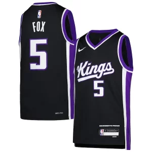 De'Aaron Fox Sacramento Moderne Kings Nike Youth Swingman Jersey Icon Edition Purple