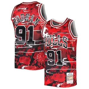Dennis Rodman Chicago Bulls 1997/98 Hardwood Classics Admirable Lunar New Year Swingman Jersey Red