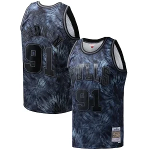 Dennis Rodman Chicago Bulls Hardwood Classics Refiné 1995/96 Tie Dye Swingman Jersey Black