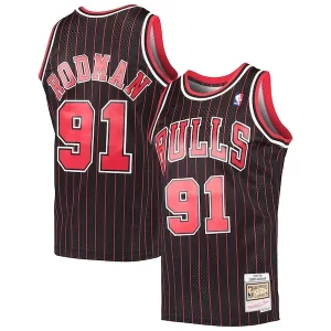 Dennis Rodman Authentique Chicago Bulls Hardwood Classics Swingman Jersey Black