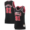 Dennis Rodman Chicago Stylish Bulls Women's Hardwood Classics Swingman Jersey Black