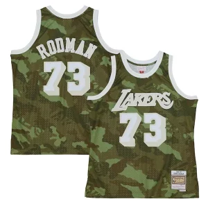 Dennis Rodman Los Angeles Lakers Luxueux Hardwood Classics 1998/99 Ghost Green Swingman Jersey Camo