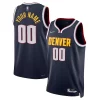 Denver Nuggets Nike 2021/22 Diamond Swingman Custom Classique Jersey Icon Edition Navy