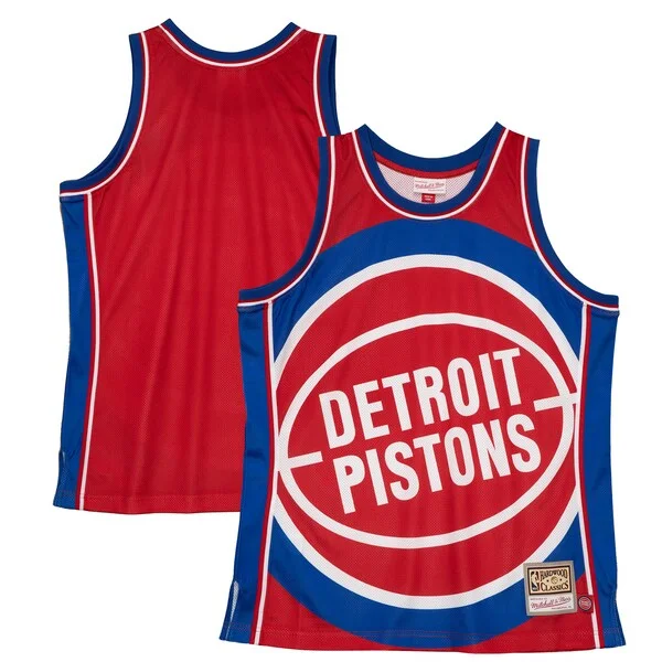 Detroit Pistons Hardwood Gracieux Classics Blown Out Fashion Jersey Red