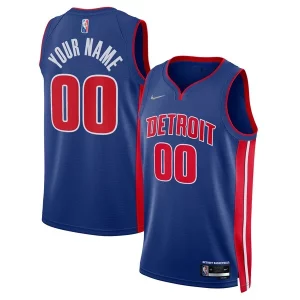 Detroit Pistons Nike 2021/22 Diamond Swingman Custom Jersey Icon Edition Blue Confortable