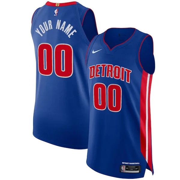 Detroit Pistons Nike Authentic Custom Gracieux Jersey Blue Icon Edition