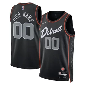Detroit Pistons Nike Unisex 2023/24 Dashing Custom Swingman Jersey Black City Edition