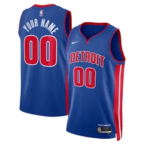 Detroit Pistons Nike Unisex Confortable Swingman Custom Jersey Blue Icon Edition