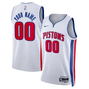 Detroit Pistons Exceptionnel Nike Unisex Swingman Custom Jersey White Association Edition