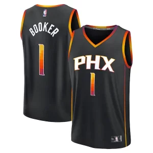 Devin Booker Phoenix Suns Dashing Fast Break Replica Player Jersey Statement Edition Black