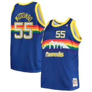 Dikembe Mutombo Denver Nuggets 1991/92 Big Splendide & Tall Hardwood Classics Swingman Jersey Royal