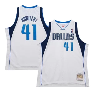 Dirk Nowitzki Exquisite Dallas Mavericks 2010/11 Hardwood Classics Swingman Jersey White