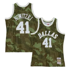 Dirk Nowitzki Dallas Mavericks Hardwood Classics 1998/99 Ghost Green Swingman Jersey Exquisite Camo