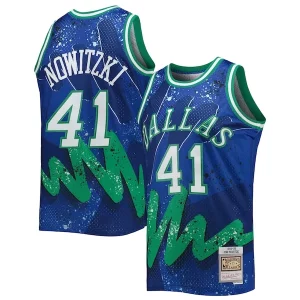 Dirk Nowitzki Dallas Mavericks Hardwood Classics 1998/99 Hyper Hoops Swingman Jersey Incontournable Blue