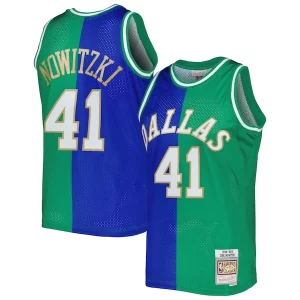 Dirk Nowitzki Dirk Nowitzki Hardwood Classics 1998/2019 Split Swingman Charming Jersey Blue/Green