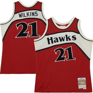 Dominique Wilkins Atlanta Hawks 1986/87 Hardwood Unique Classics Off Court Swingman Jersey Red
