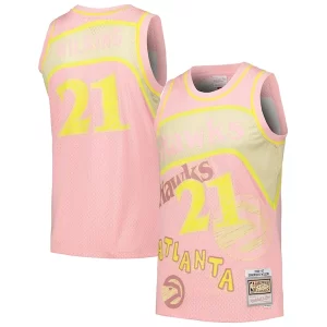 Dominique Wilkins Atlanta Hawks 1986/87 Swingman Classique Sidewalk Sketch Jersey Pink