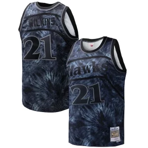 Dominique Wilkins Atlanta Hawks Hardwood Vibrant Classics 1986/87 Tie Dye Swingman Jersey Black