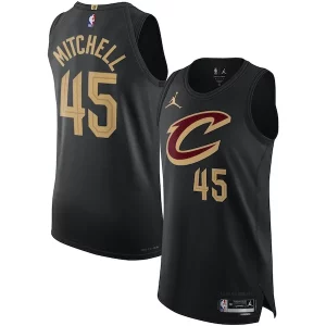 Donovan Captivant Mitchell Cleveland Cavaliers Jordan Brand Authentic Player Jersey Statement Edition Black