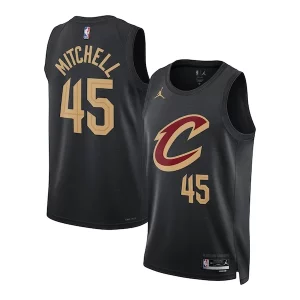 Donovan Mitchell Cleveland Cavaliers Jordan Brand Notable Unisex Swingman Jersey Statement Edition Black