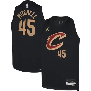 Donovan Mitchell Cleveland Cavaliers Jordan Brand Youth Swingman Jersey Statement Black Moderne