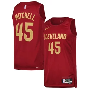 Donovan Mitchell Cleveland Cavaliers Refiné Nike Swingman Player Jersey Icon Edition Wine