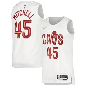 Donovan Mitchell Cleveland Cavaliers Exquisite Nike Unisex Swingman Jersey Association Edition White/Wine