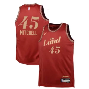 Donovan Mitchell Cleveland Cavaliers Nike Youth Swingman Replica Jersey City Edition Wine Notable