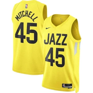 Donovan Mitchell Utah Jazz Nike Unisex Swingman Jersey Icon Edition Gold Commémoratif