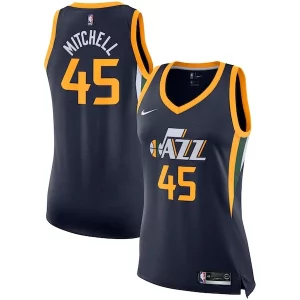 Donovan Exquisite Mitchell Utah Jazz Nike Women's Swingman Jersey Icon Edition Navy