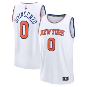 Donte DiVincenzo New York Knicks Fast Break Replica Player Splendide Jersey Association Edition White