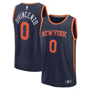 Donte DiVincenzo New York Knicks Fast Break Replica Player Refiné Jersey Statement Edition Navy