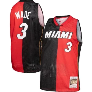 Dwyane Wade Miami Heat Big Magnifique & Tall Hardwood Classics 2005/06 Split Swingman Jersey Black/Red