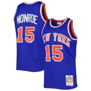 Earl Monroe New York Knicks 2001/02 Élégant Hardwood Classics Swingman Jersey Blue