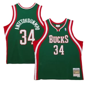 Giannis Antetokounmpo Milwaukee Bucks 2013/14 Exceptionnel Hardwood Classics Swingman Jersey Hunter Green
