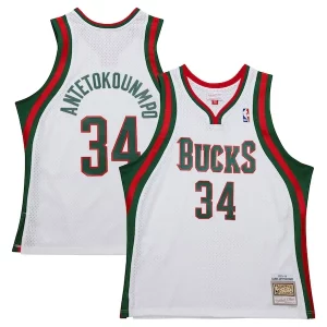 Giannis Antetokounmpo Milwaukee Bucks 2013/14 Hardwood Classics Magnifique Swingman Jersey White