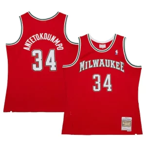 Giannis Antetokounmpo Milwaukee Bucks 2014/15 Hardwood Classics Swingman Jersey Admirable Red