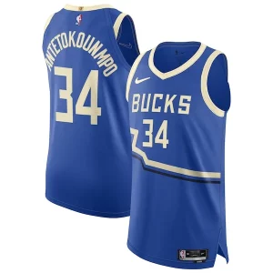 Giannis Antetokounmpo Milwaukee Bucks Nike 2024/25 Notable Authentic Player Jersey City Edition Royal