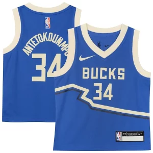 Giannis Antetokounmpo Milwaukee Bucks Nike Toddler 2024/25 Swingman Player Jersey City Edition Authentique Royal
