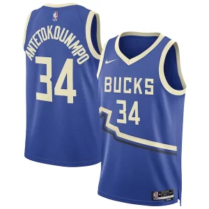 Giannis Antetokounmpo Milwaukee Bucks Charming Nike Unisex 2024/25 Swingman Player Jersey City Edition Royal