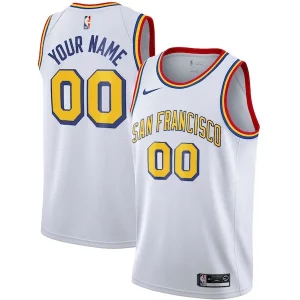 Golden State Warriors Nike Unisex 2019/20 Moderne Custom Swingman Jersey White Classic Edition