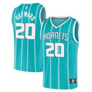Gordon Hayward Charlotte Hornets Élégant 2020/21 Fast Break Replica Player Jersey Teal Icon Edition