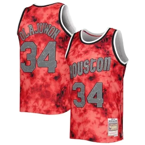 Hakeem Olajuwon Houston Rockets 1993/94 Personalisable Galaxy Swingman Jersey Red