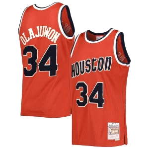 Hakeem Olajuwon Houston Rockets 1993/94 Hardwood Classics Off Distingué Court Swingman Jersey Red