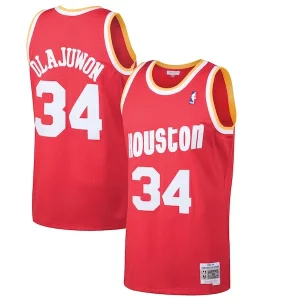 Hakeem Olajuwon Houston Rockets 1993/94 Hardwood Classics Swingman Jersey Red Moderne